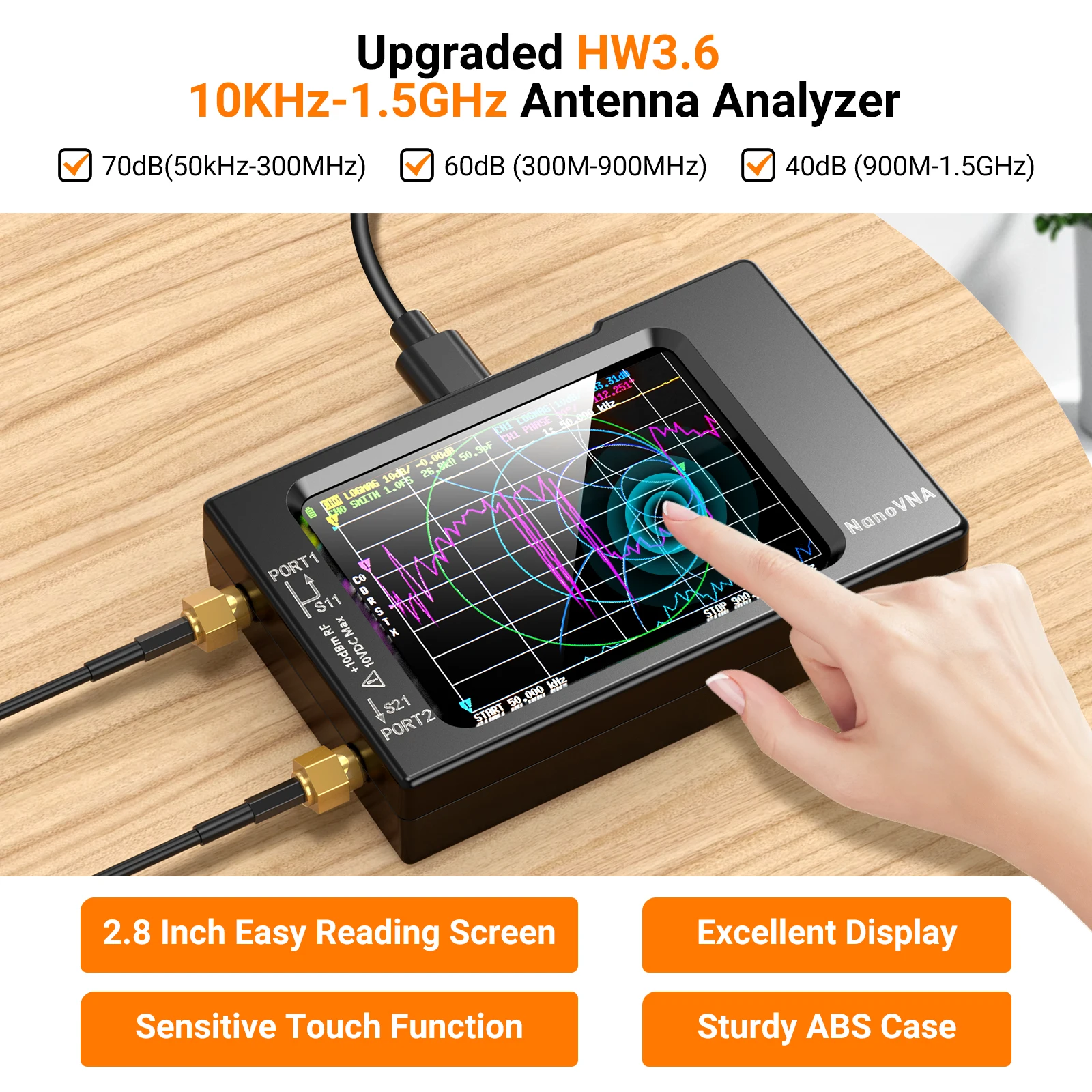 NanoVNA-H ناقلات شبكة هوائي مح - مراجعة Logic Analyzer Usb وسعره