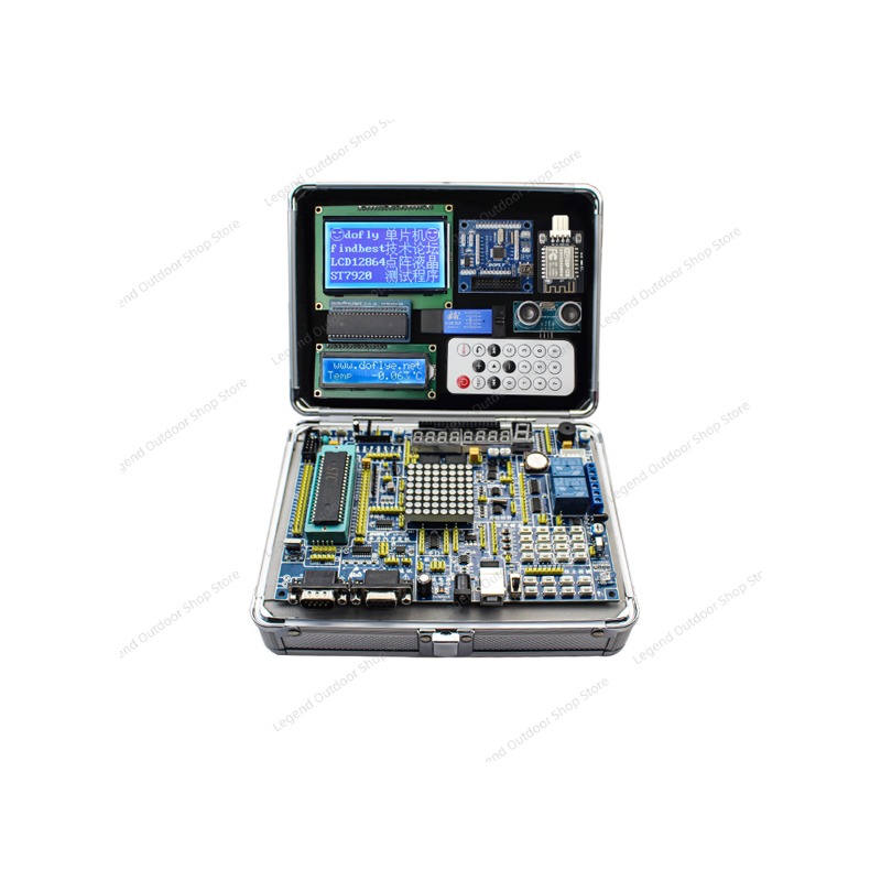 لوحة تطوير LY-51S 51MCU مع صند - مراجعة Diy Electronics Project Kit وسعره
