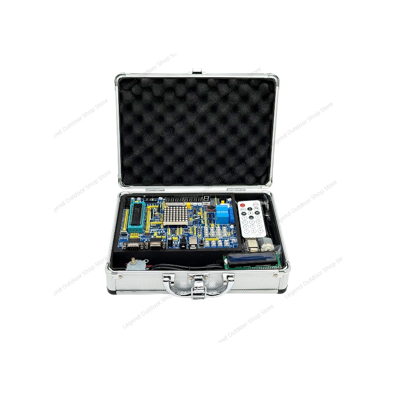 لوحة تطوير LY-51S 51MCU مع صند - مراجعة Diy Electronics Project Kit وسعره